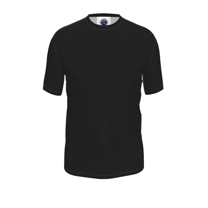 NRG Clothing for Men: Black T-Shirt with Red Stitch