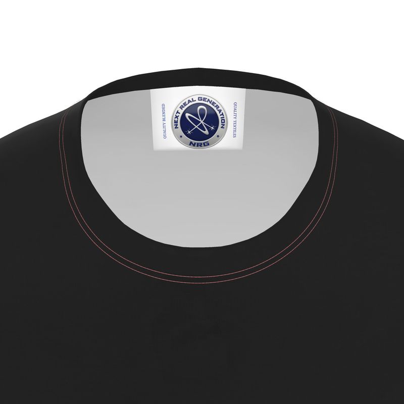 NRG Clothing for Men: Black T-Shirt with Red Stitch