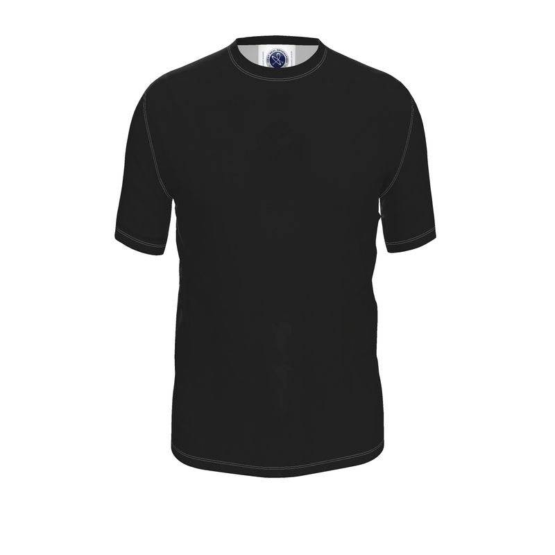 NRG Clothing for Men: Black T-Shirt with White Stitch