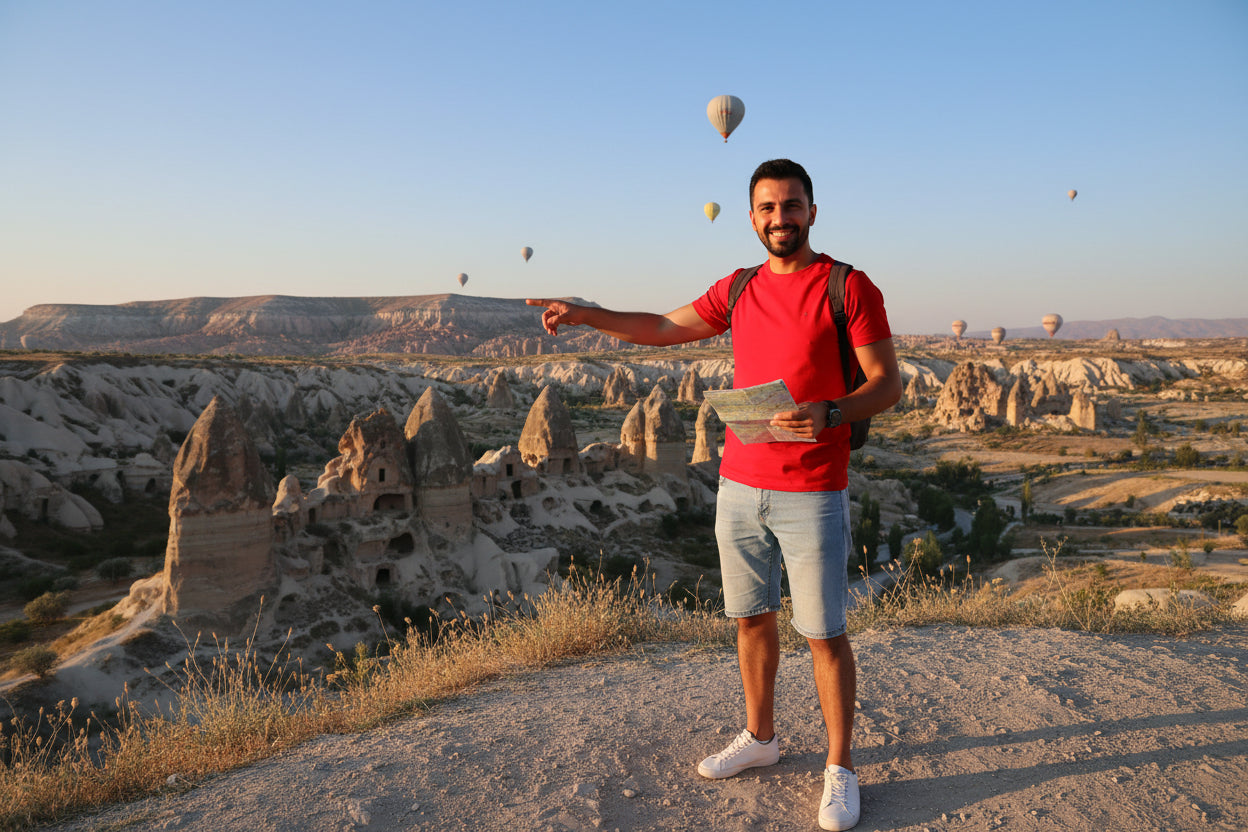 NRG Clothing for Men: Red T-Shirt with Yellow Stitch