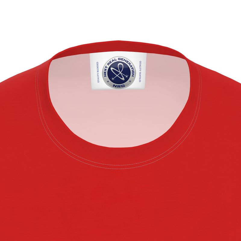NRG Clothing for  Men: Red T-Shirt with Plain Stitch