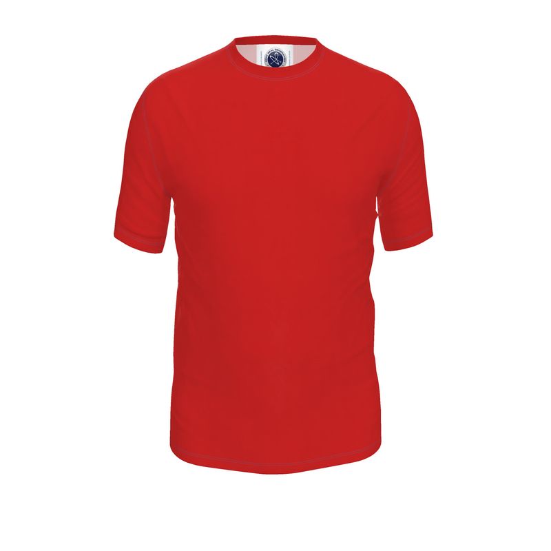NRG Clothing for Men: Red T-Shirt with Blue Stitch