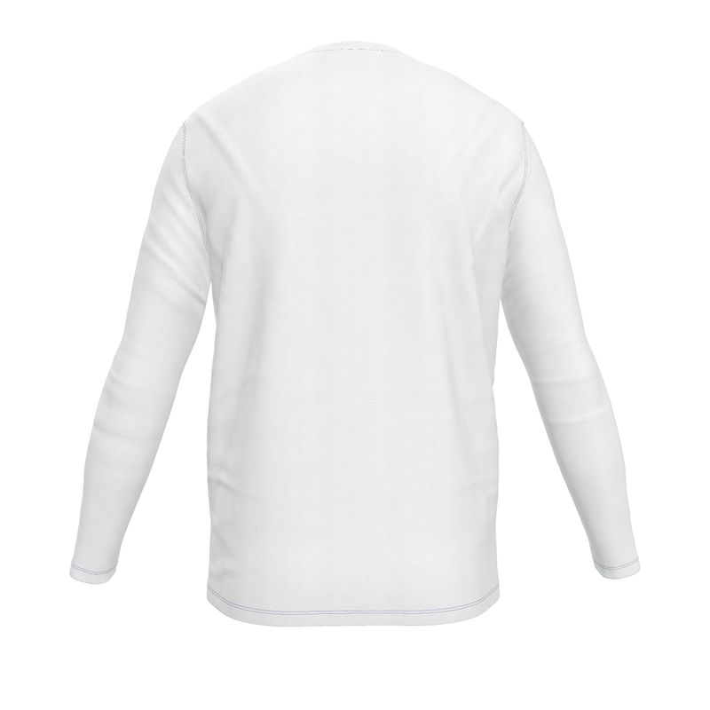 NRG Clothing for Men: White Long Sleeve with Blue Stitch