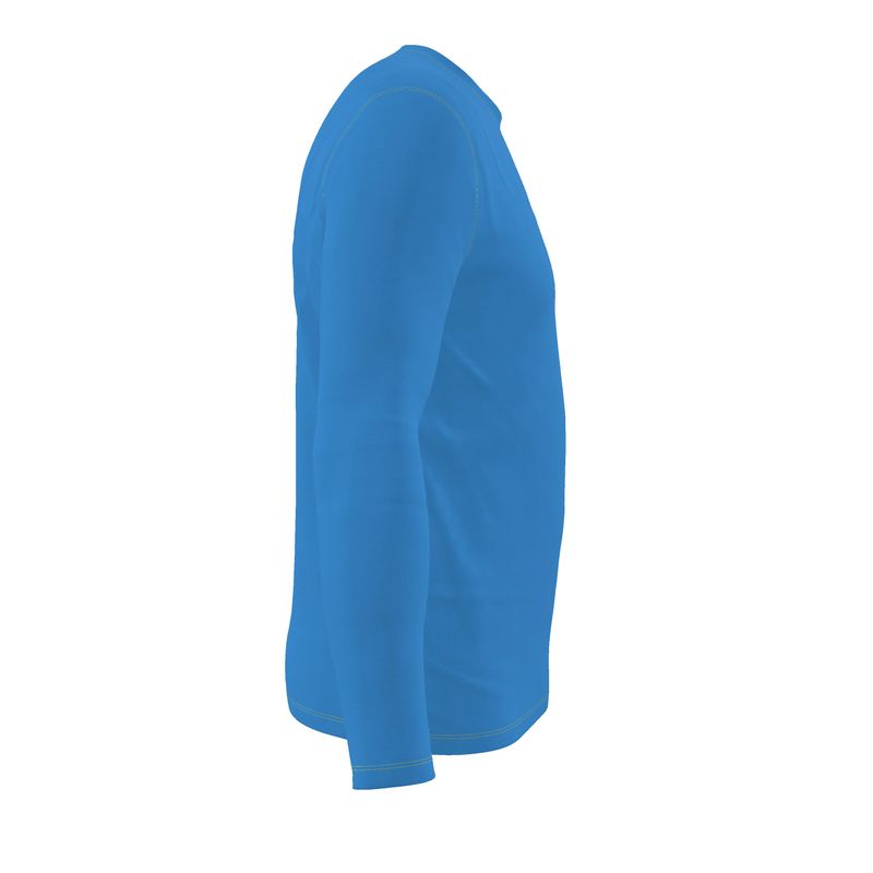 NRG Clothing for Men: Blue Long Sleeve with Yellow Stitch