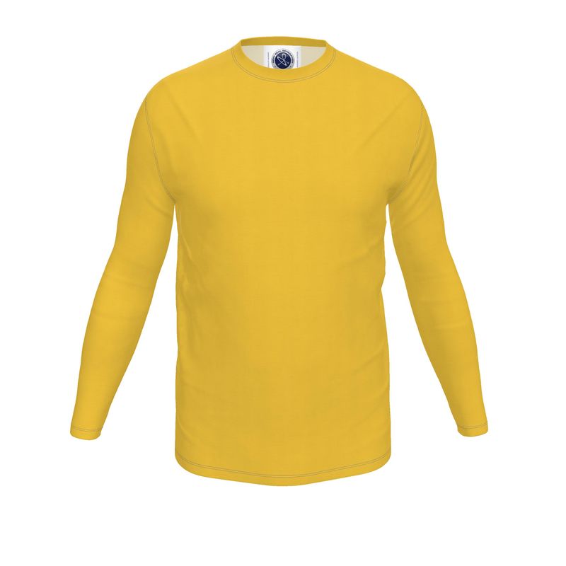 NRG Clothing for Men: Yellow Long Sleeve with Blue Stitch