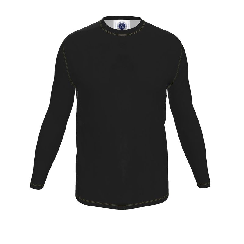 NRG Clothing for Men: Black Long Sleeve with Yellow Stitch