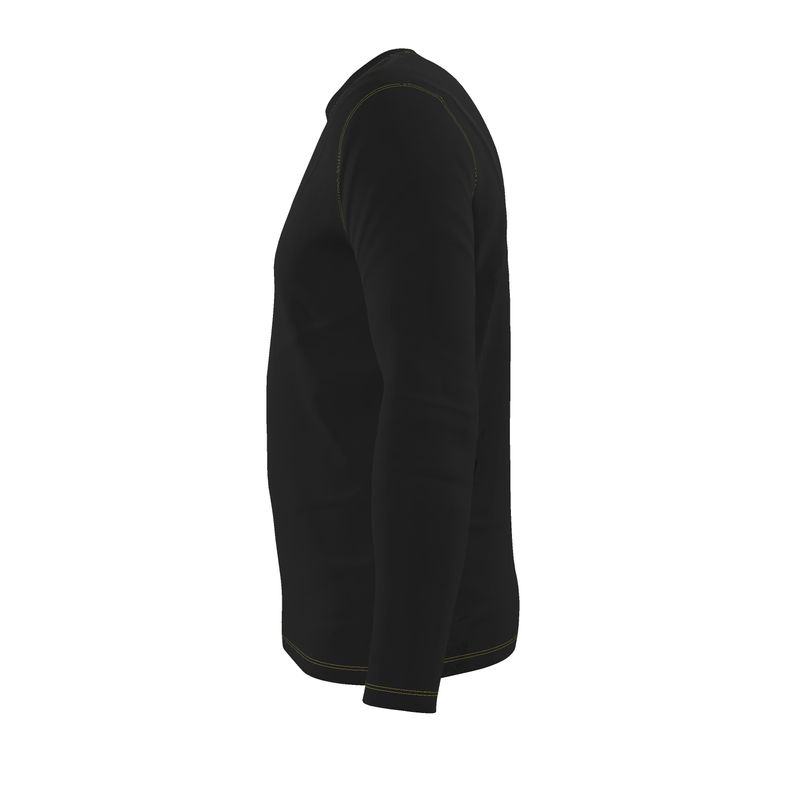 NRG Clothing for Men: Black Long Sleeve with Yellow Stitch