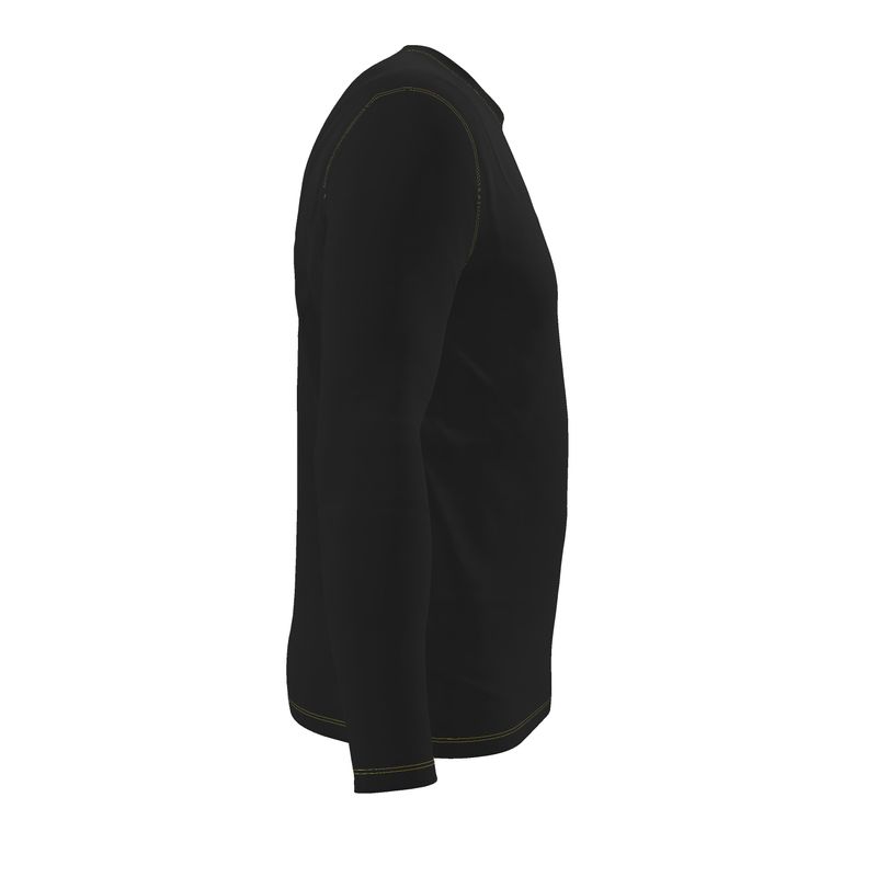 NRG Clothing for Men: Black Long Sleeve with Yellow Stitch