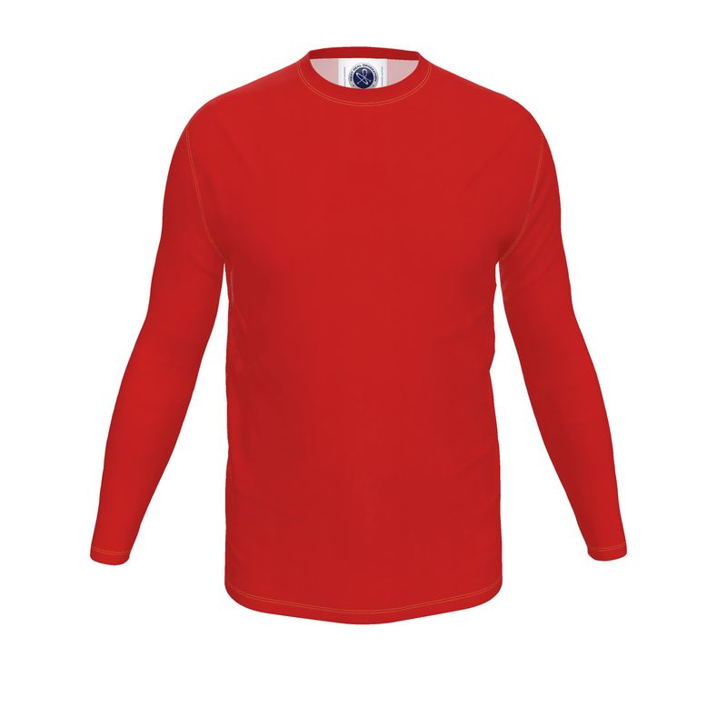 NRG Clothing for Men: Red Long Sleeve with Yellow Stitch