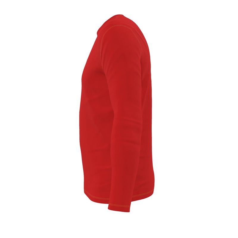NRG Clothing for Men: Red Long Sleeve with Yellow Stitch