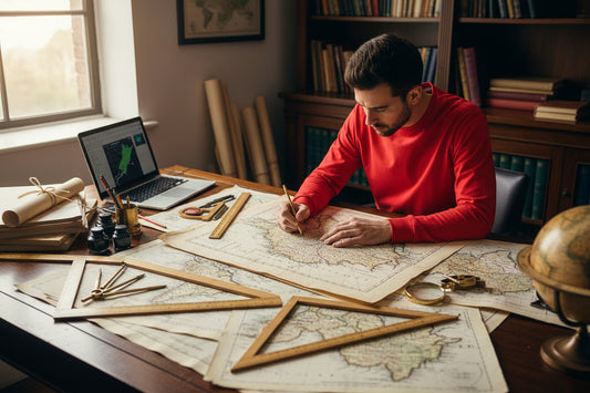 NRG Clothing for Men: Red Long Sleeve with Blue Stitch