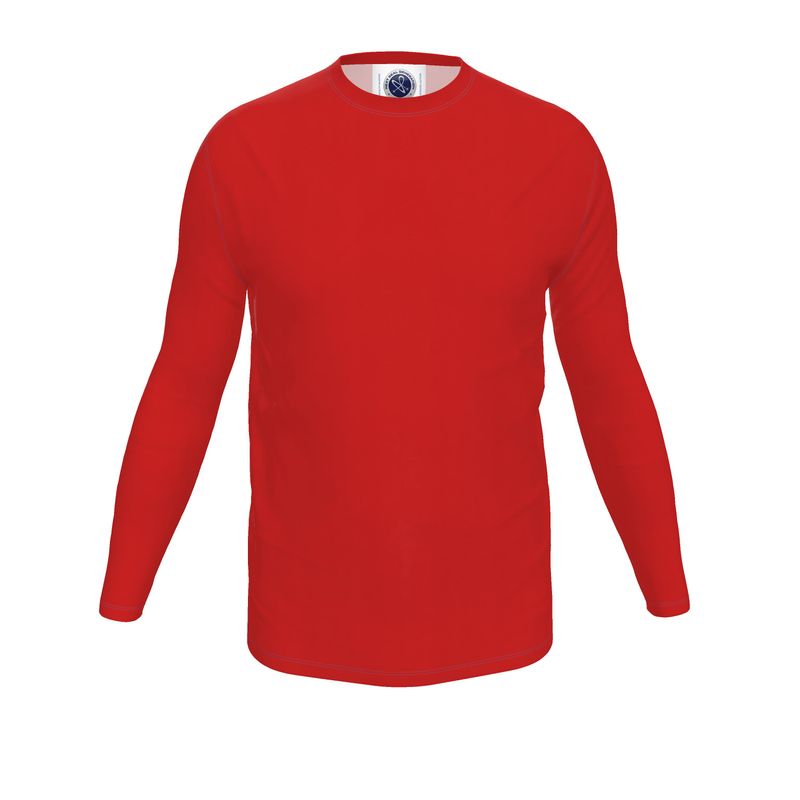NRG Clothing for Men: Red Long Sleeve with Blue Stitch