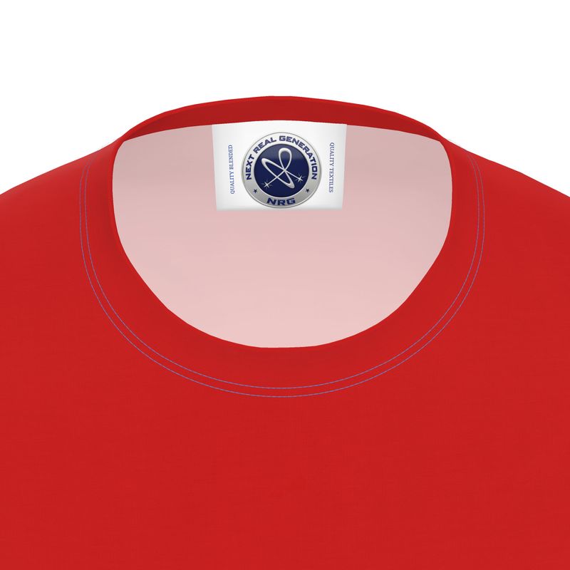 NRG Clothing for Men: Red Long Sleeve with Blue Stitch