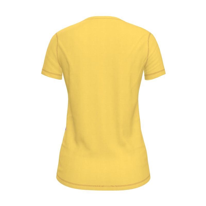 NRG Yellow Butterfly Explosion 2: Womens T-Shirt with Red Stitch