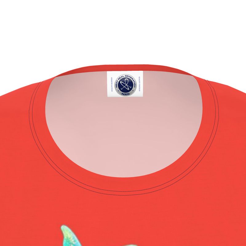 NRG Red Butterfly Explosion 2: Womens T-Shirt with Plain Stitch