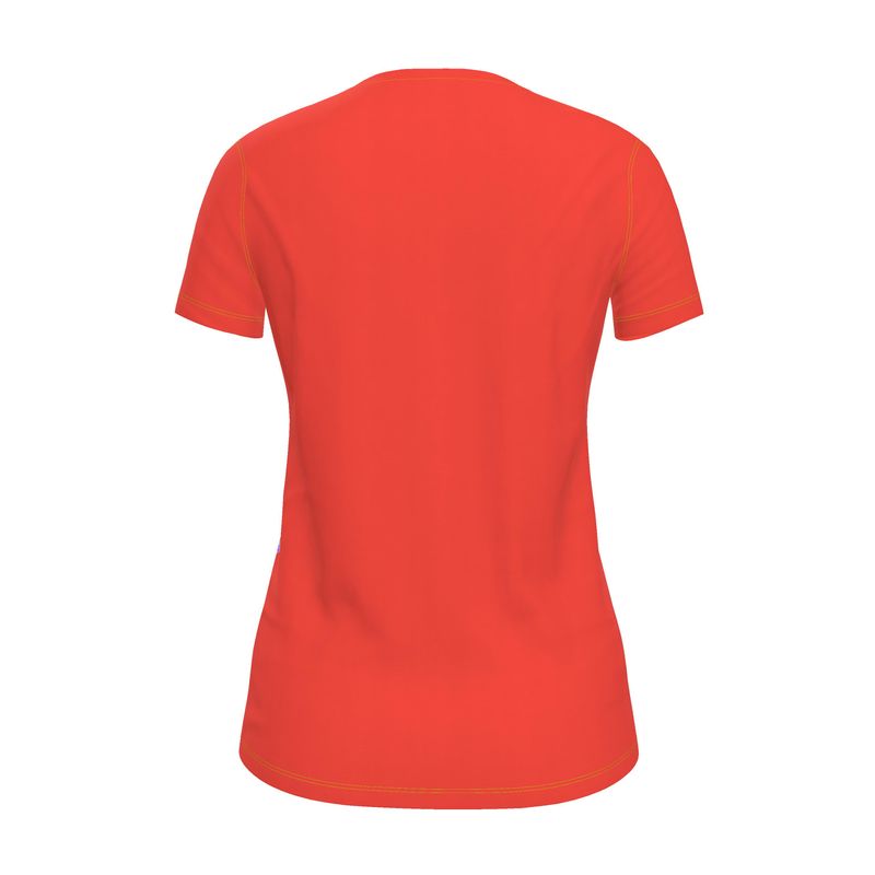 NRG Red Butterfly Explosion 2: Womens T-Shirt with Yellow Stitch