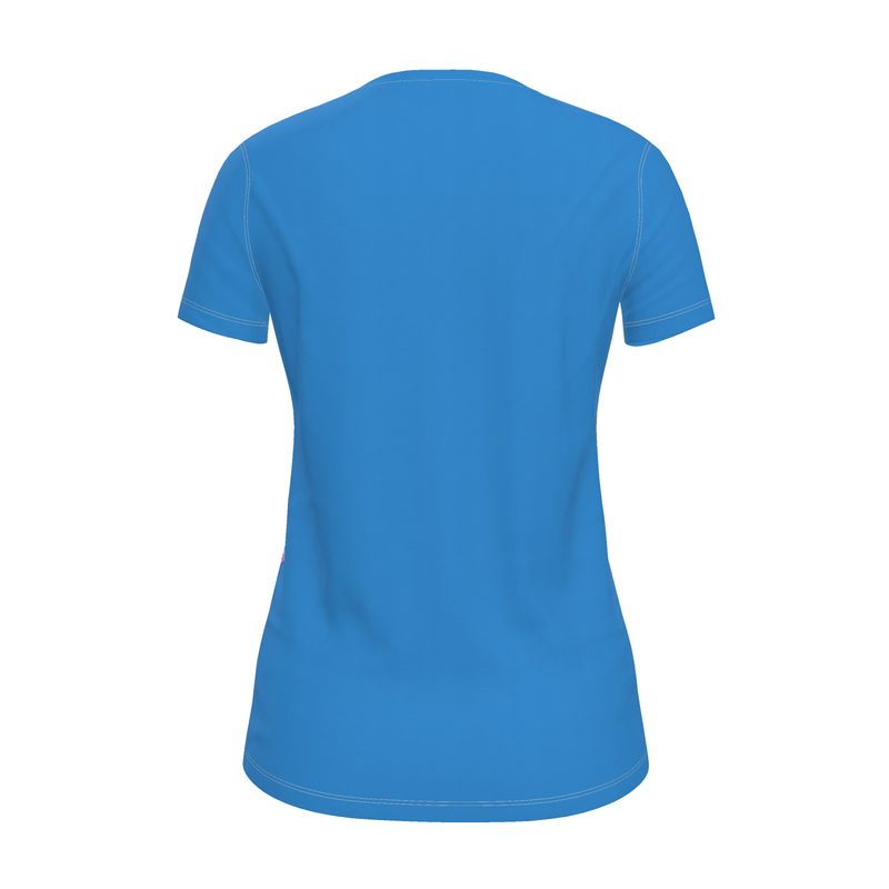 NRG Blue Butterfly Explosion 2: Womens T-Shirt with White Stitch
