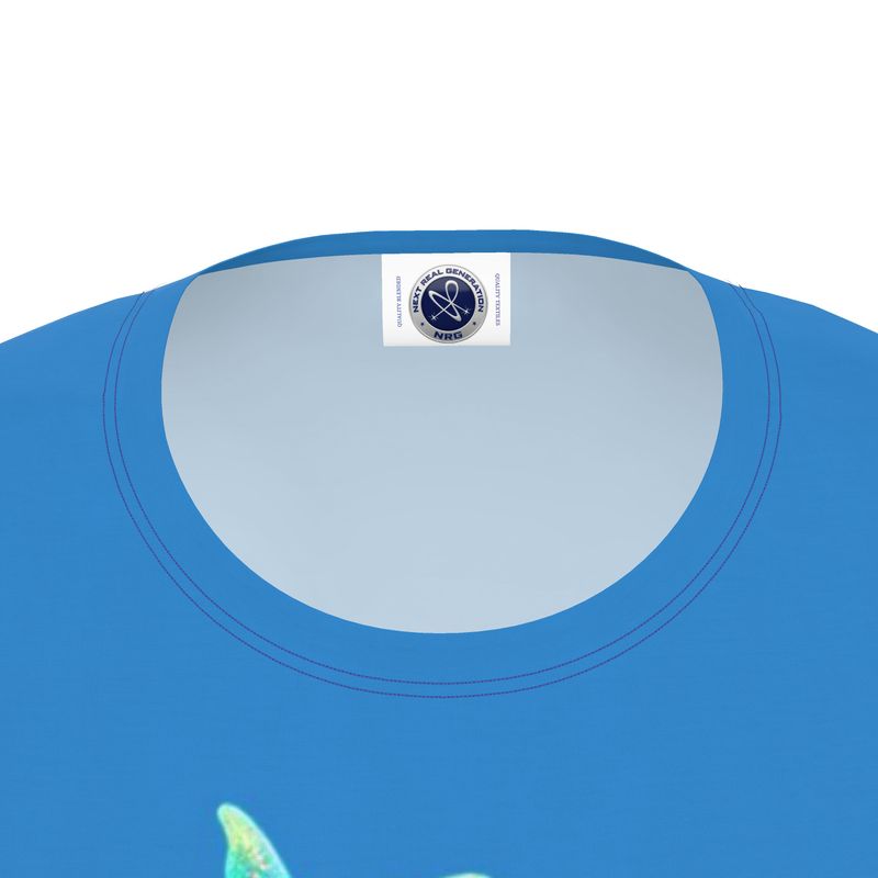 NRG Blue Butterfly Explosion 2: Womens T-Shirt with Plain Stitch