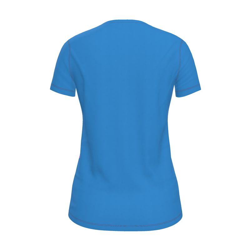 NRG Blue Butterfly Explosion 2: Womens T-Shirt with Red Stitch