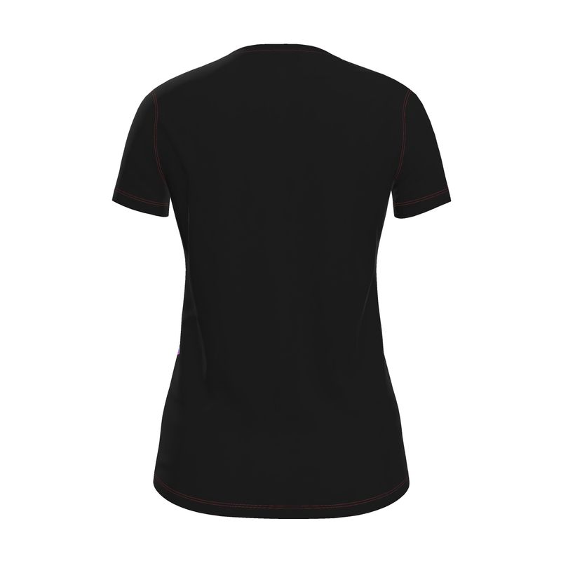 NRG Black Butterfly Explosion 2: Womens T-Shirt with Red Stitch