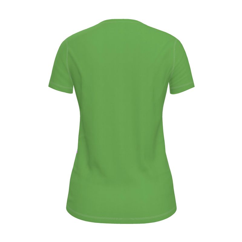 NRG Green Butterfly Explosion 2: Womens T-Shirt with White Stitch