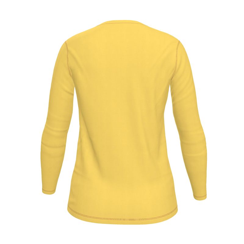 NRG Yellow Butterfly Explosion 2: Womens Long Sleeve with Red Stitch