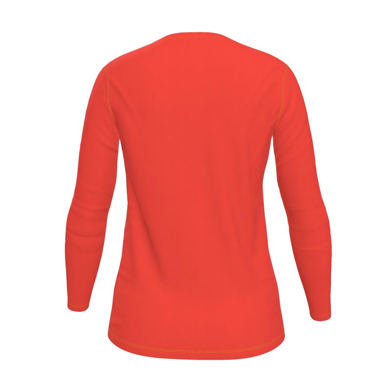 NRG Red Butterfly Explosion 2: Womens Long Sleeve with Yellow Stitch