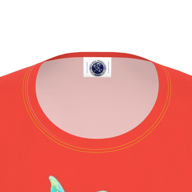 NRG Red Butterfly Explosion 2: Womens Long Sleeve with Yellow Stitch