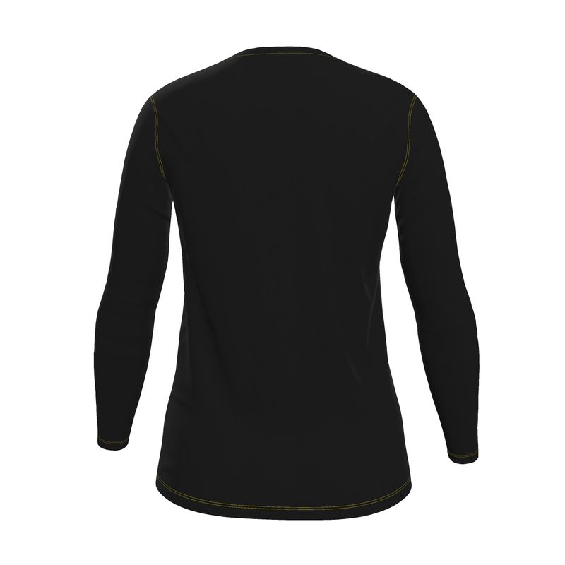 NRG Black Butterfly Explosion 2: Womens Long Sleeve with Yellow Stitch