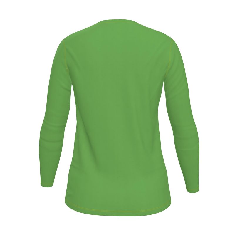NRG Green Butterfly Explosion 2: Womens Long Sleeve with Yellow Stitch