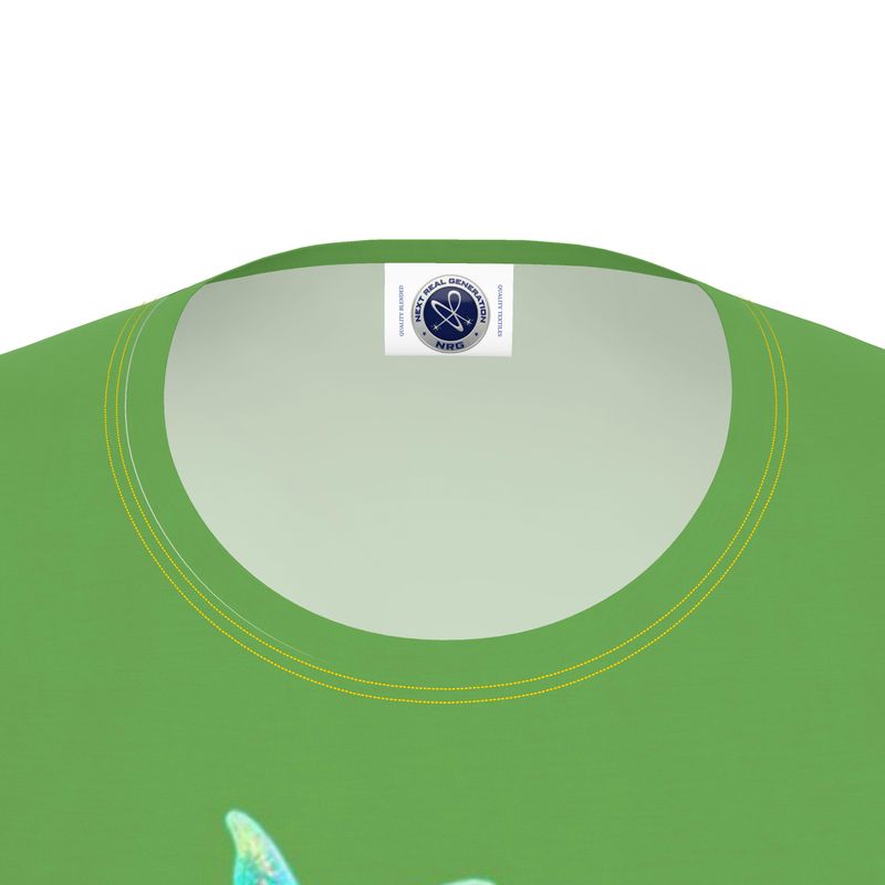 NRG Green Butterfly Explosion 2: Womens Long Sleeve with Yellow Stitch