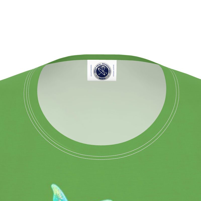 NRG Green Butterfly Explosion 2: Womens Long Sleeve with White Stitch