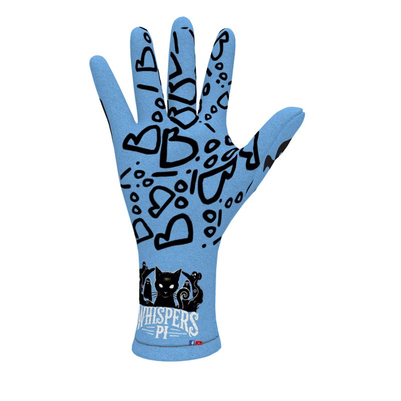 Original Whispers PI - Blue Fleece Gloves - SPOOKY Edition