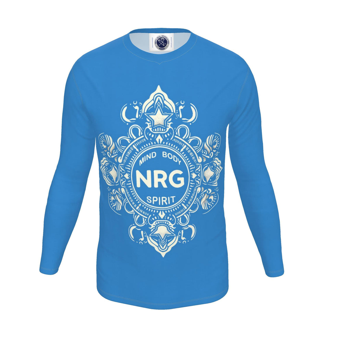 NRG Clothing (MBS) Mens Long Sleeve T-Shirt (Cream Stitch)