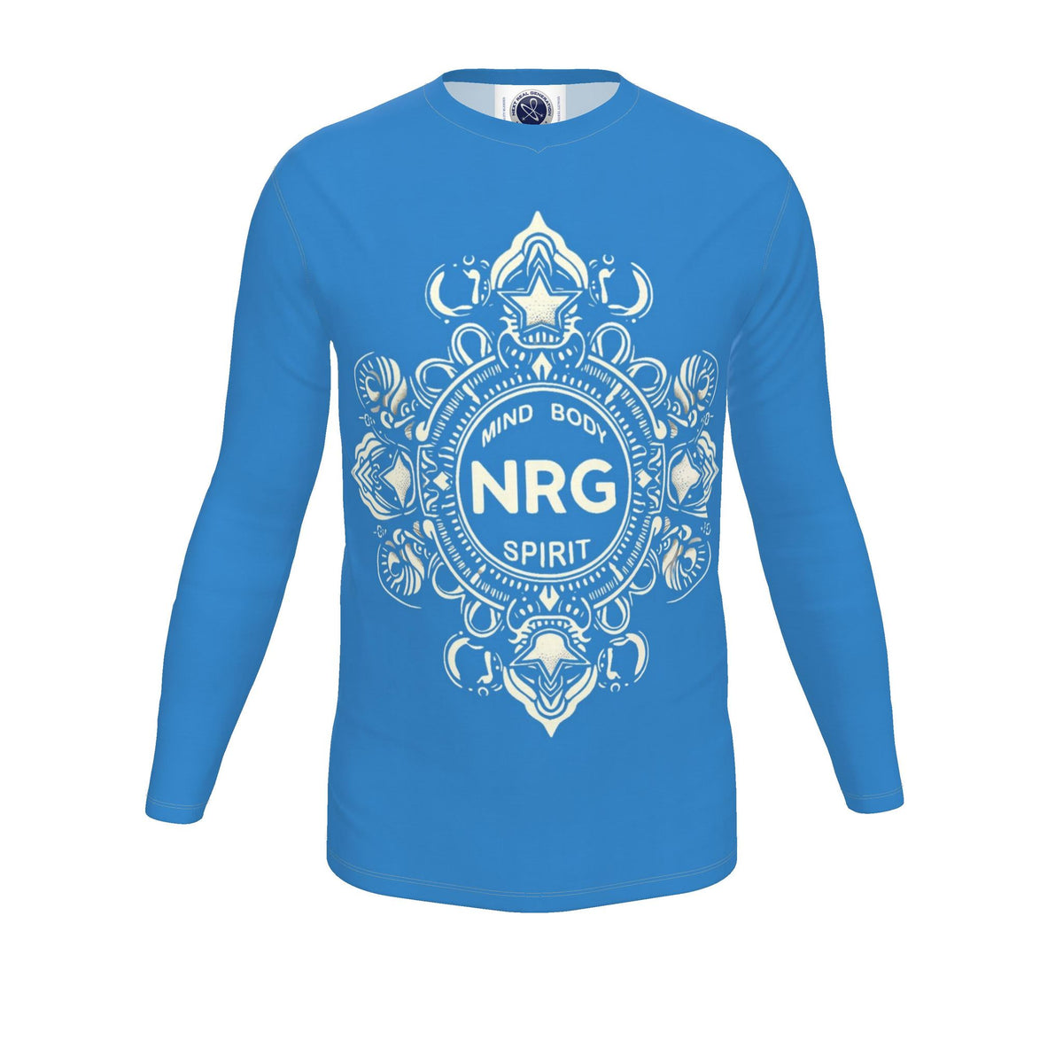 NRG Clothing (MBS) Mens Long Sleeve T-Shirt (Cream Stitch)