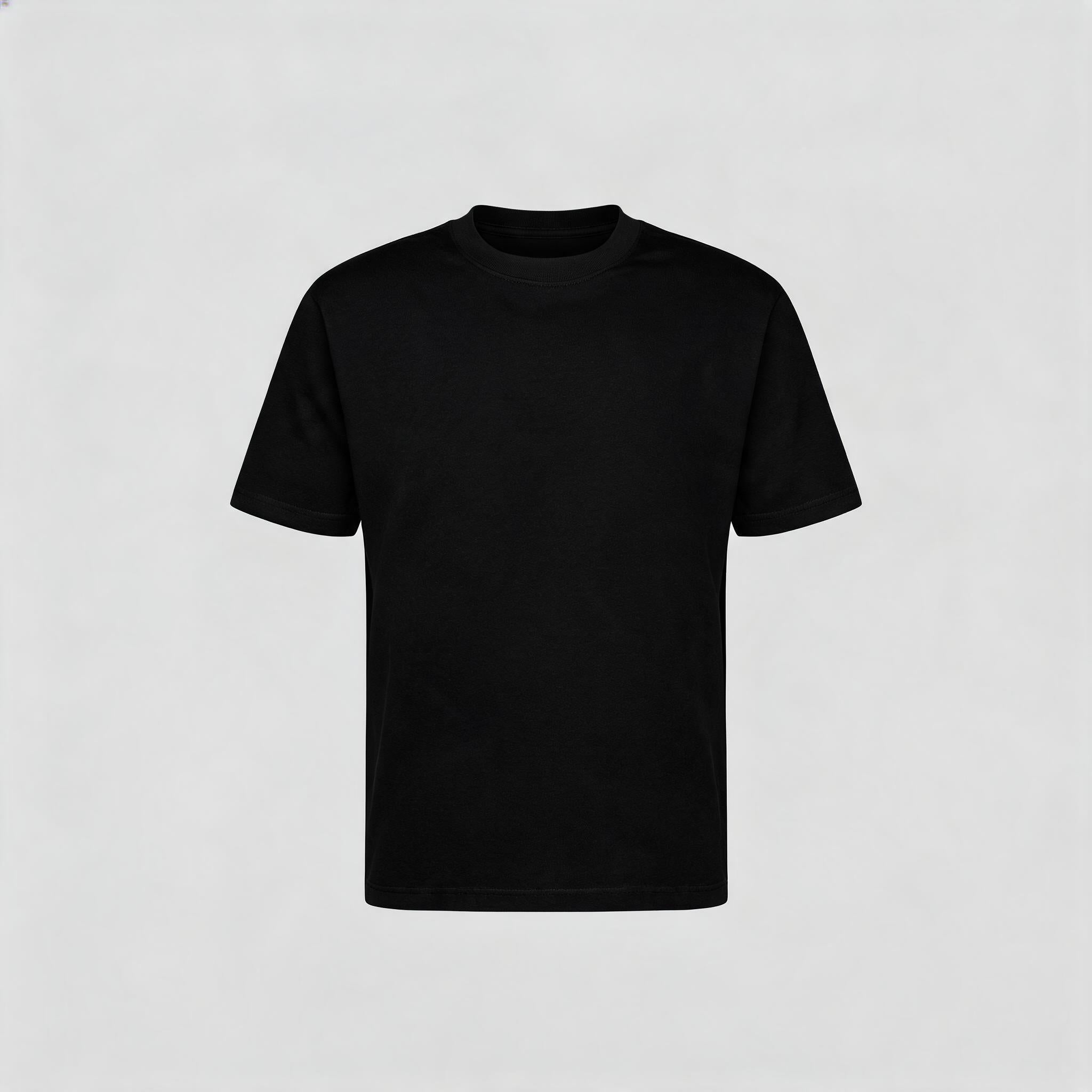Blank black t-shirt, ready to customise